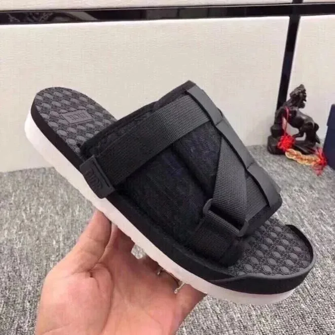 Dior Oblique Strap Slide Sandals — Photo 10