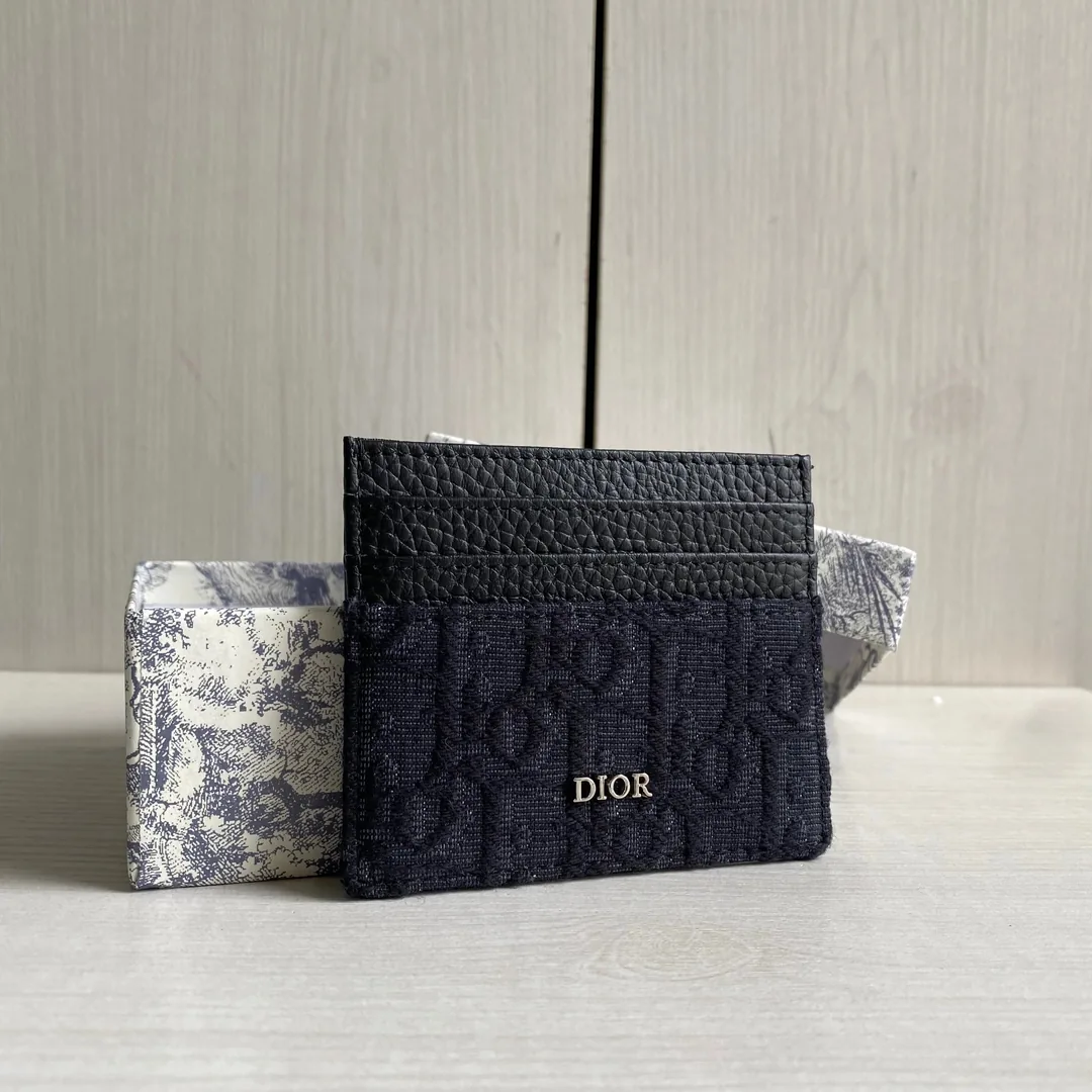 Dior Black Monogram Card Holder — QC