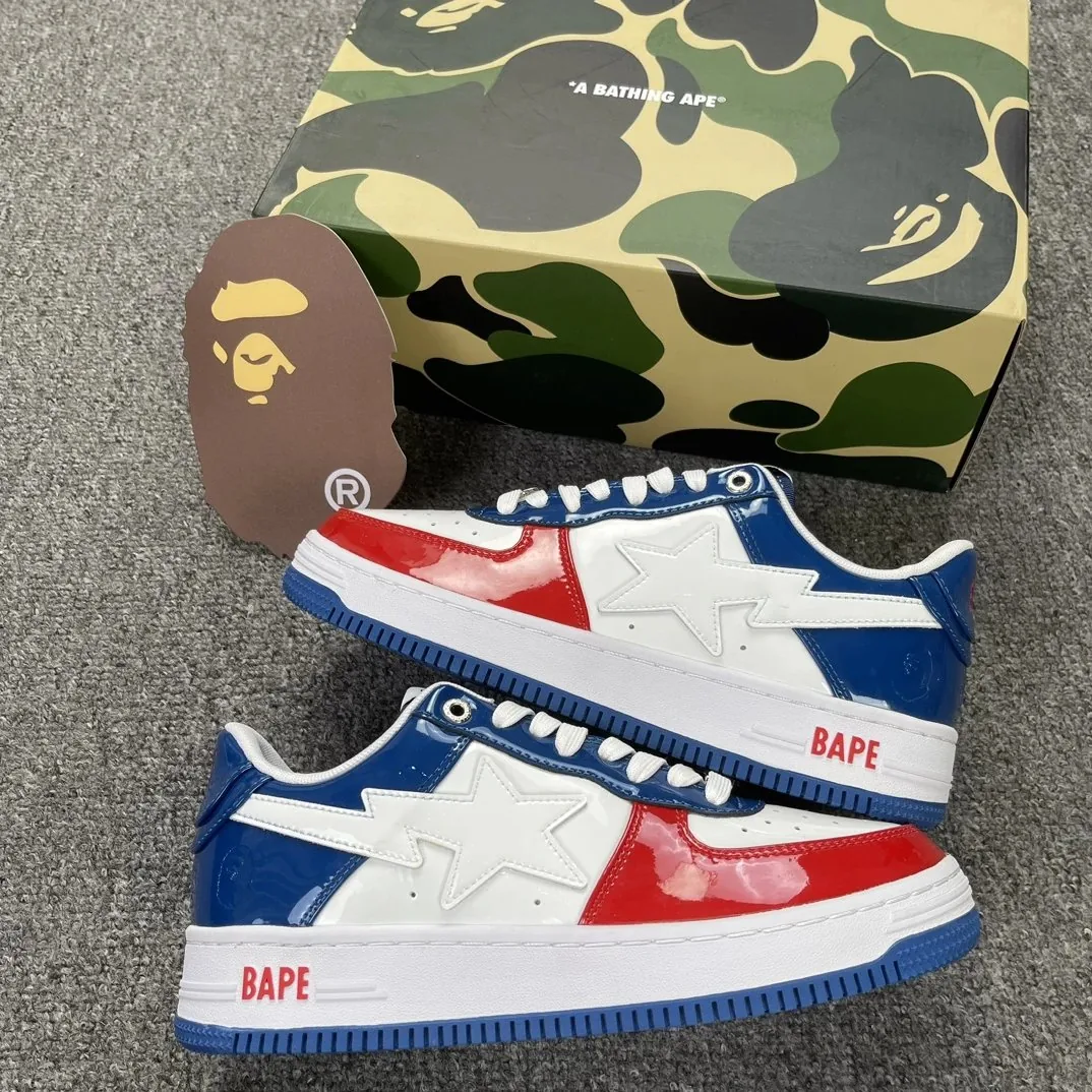 Bape Sta Grey Camo Star Low-Top Sneakers — QC