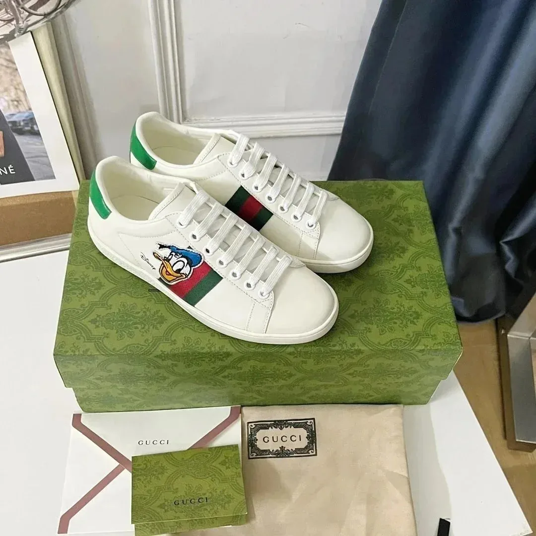 Gucci Ace Beige Retro Low-Tops — Photo 13