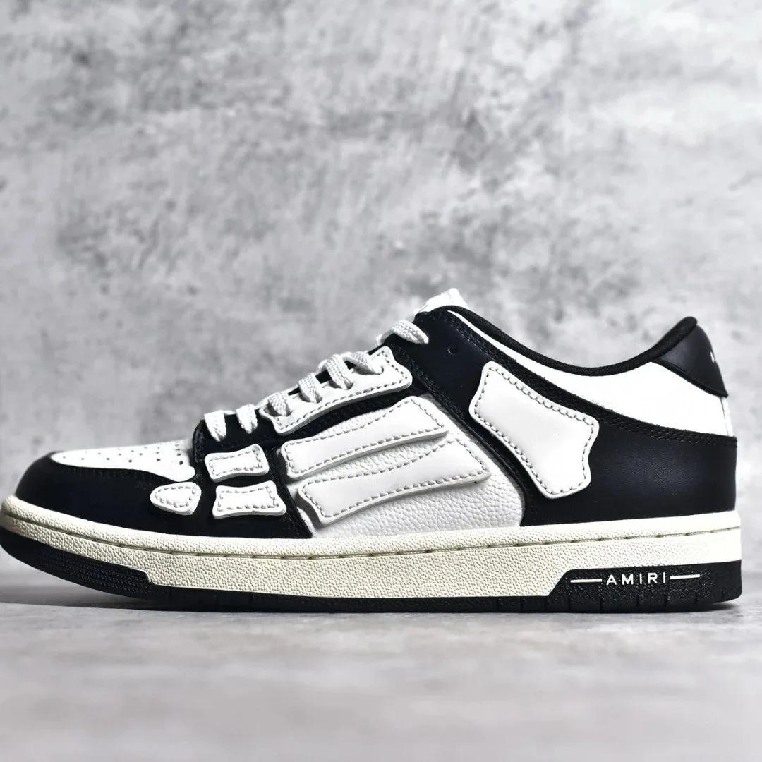 Amiri Skel-Top Low Black White Platform Dad Shoes — Photo 8