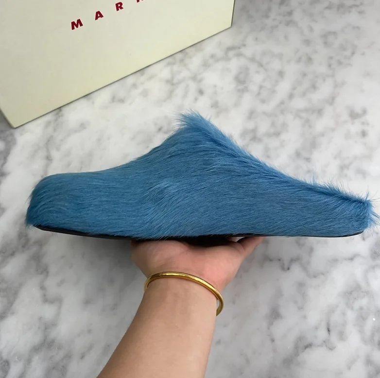 Marni Calfskin Fussbett Sabot Mule — QC
