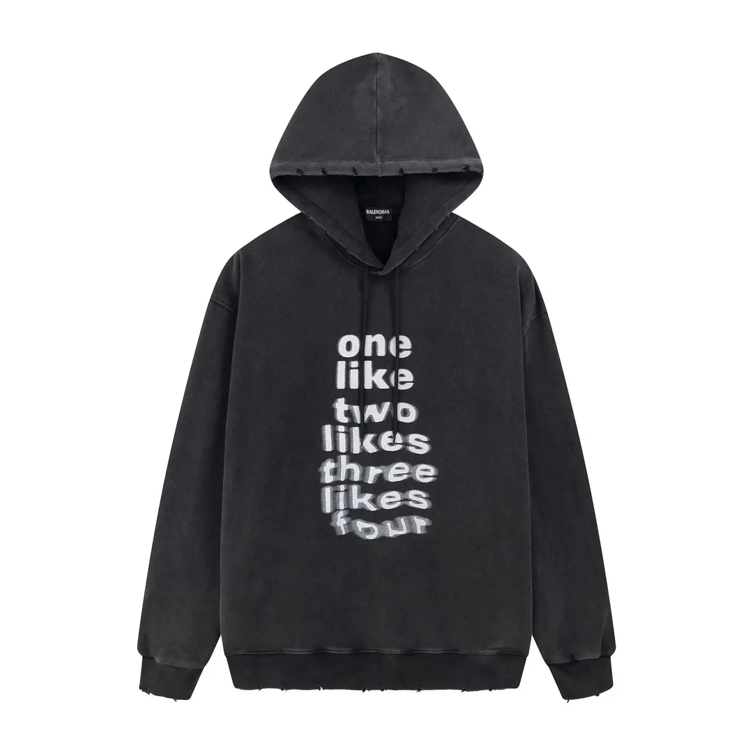 Balenciaga Paris Graffiti Logo Hoodie White — photo 8