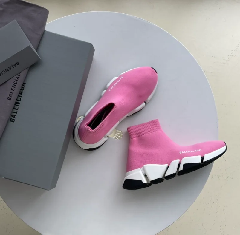 Balenciaga Speed Trainer Black White Sock Slip-Ons — photo 4