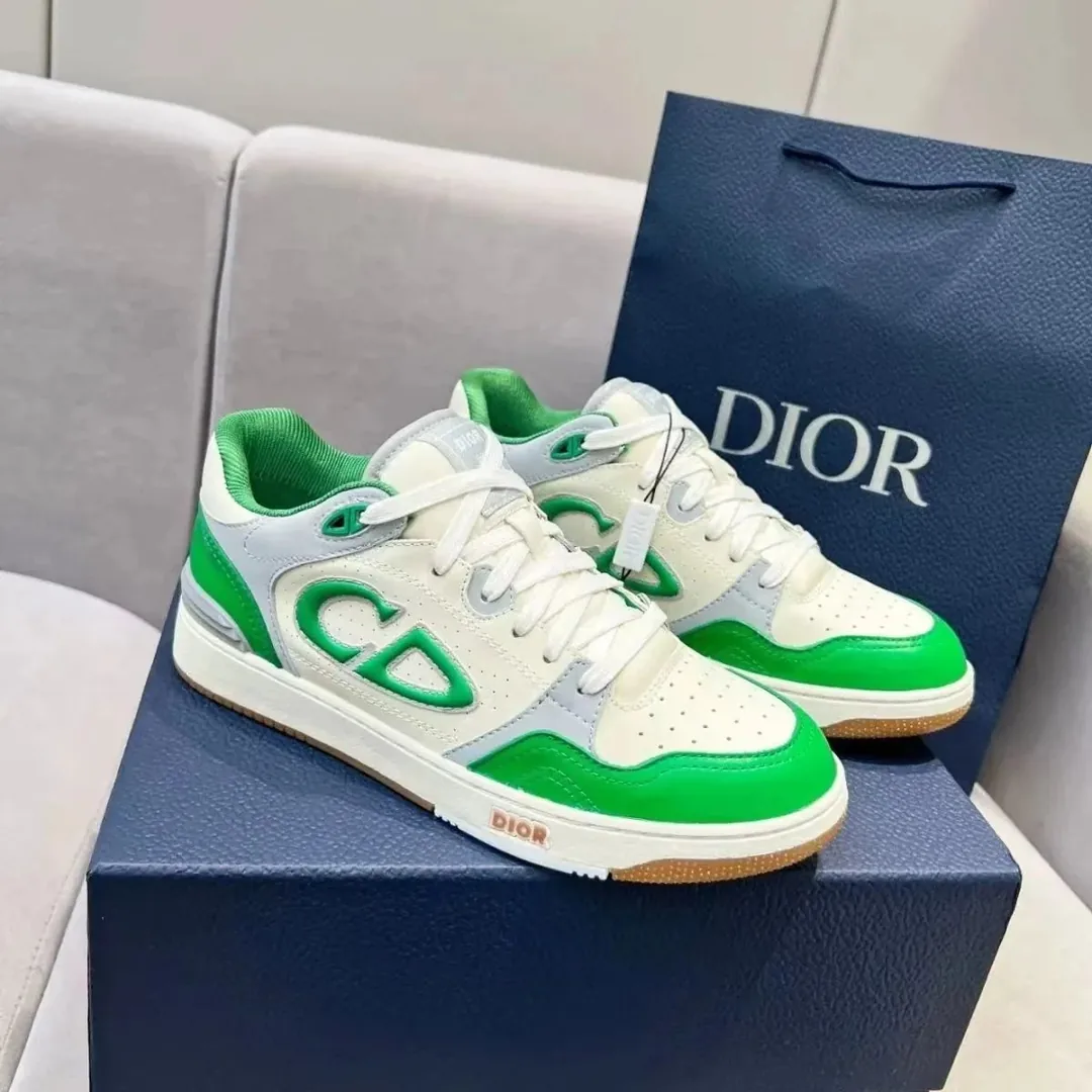 Dior B57 Grey Leather Skate Shoes — photo 12