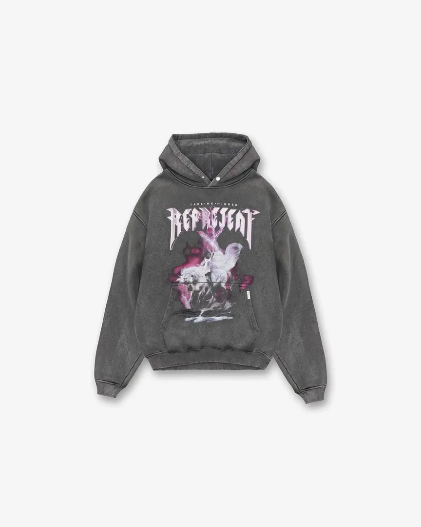 Represent Icon Sunset Print Hooded Hoodie — Photo 15