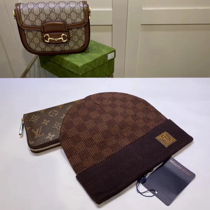 Gucci GG Monogram Knit Beanie Collection — QC