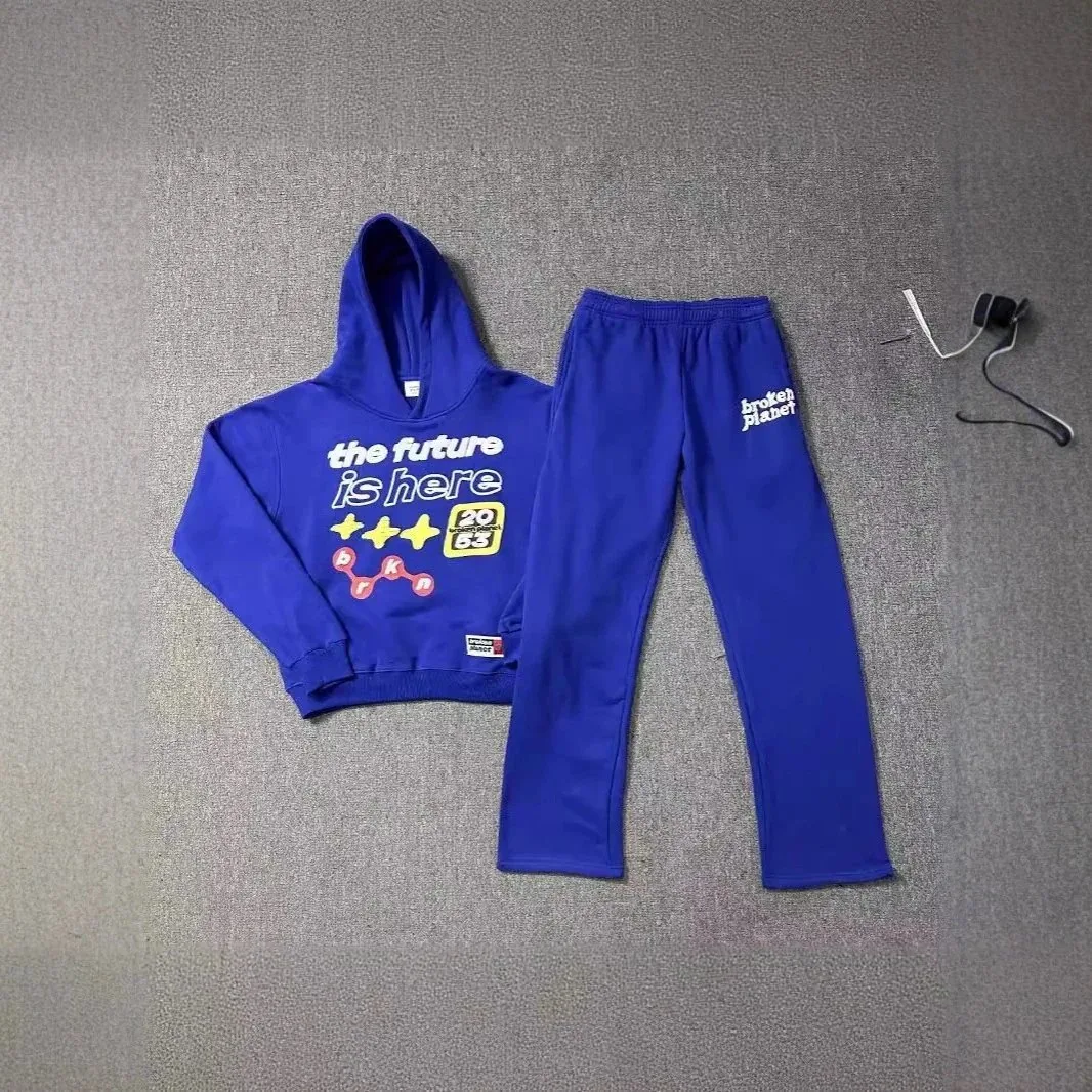 Foam Print Hooded Hoodie Set — Photo 2