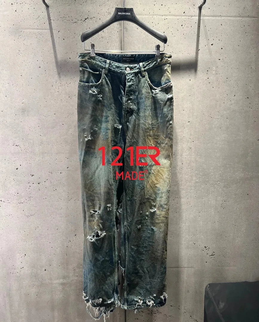 Balenciaga Washed Distressed Denim Jeans
