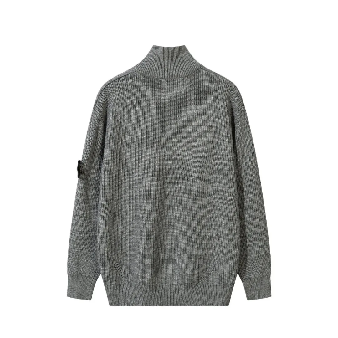 Zip Stand-Collar Knit Sweater — Photo 5