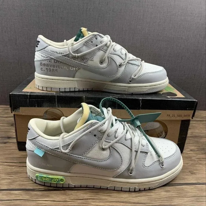 Nike Dunk Low Off-White The 50 Lace-Up Sneakers — QC