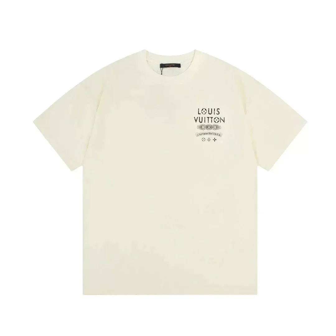 Louis Vuitton Small Logo Cream T-Shirt