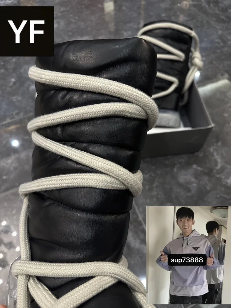 Rick Owens Lace-Up Boots — Photo 9