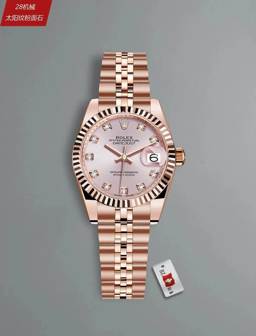 Rolex Datejust Rose Gold Diamond Bezel Watch — Photo 15