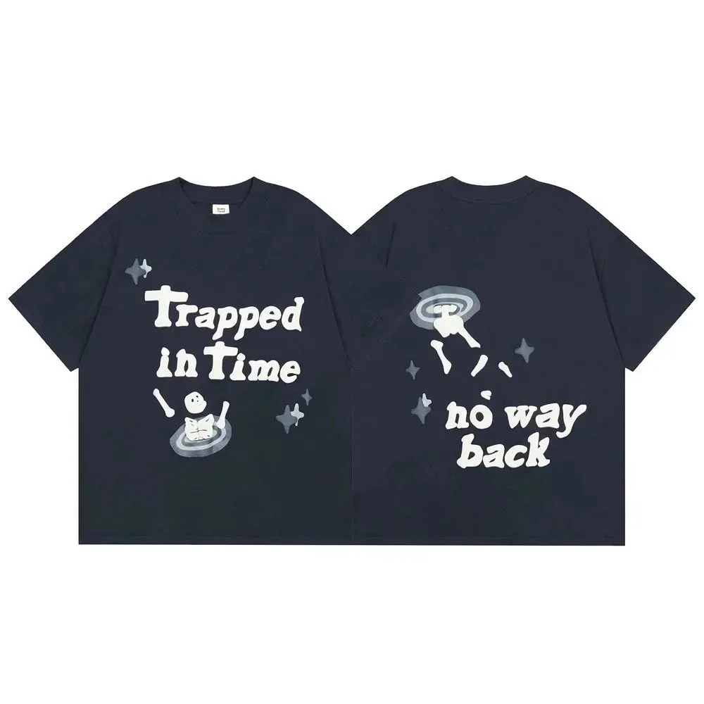 Cartoon Foam Print Crewneck T-Shirt — Photo 8