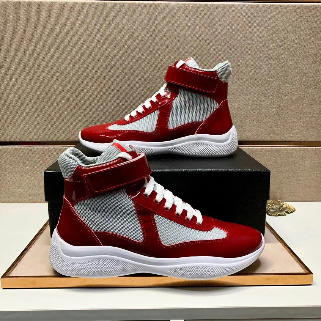 Prada Americas Cup Black Patent Sole Sneakers