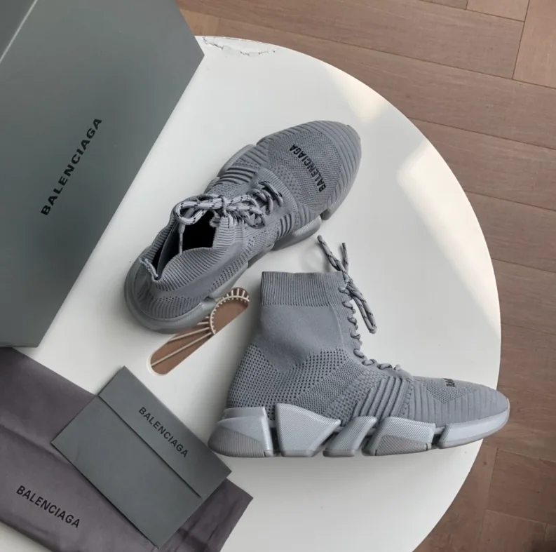 Balenciaga Speed Trainer Black White Sock Slip-Ons — Photo 15