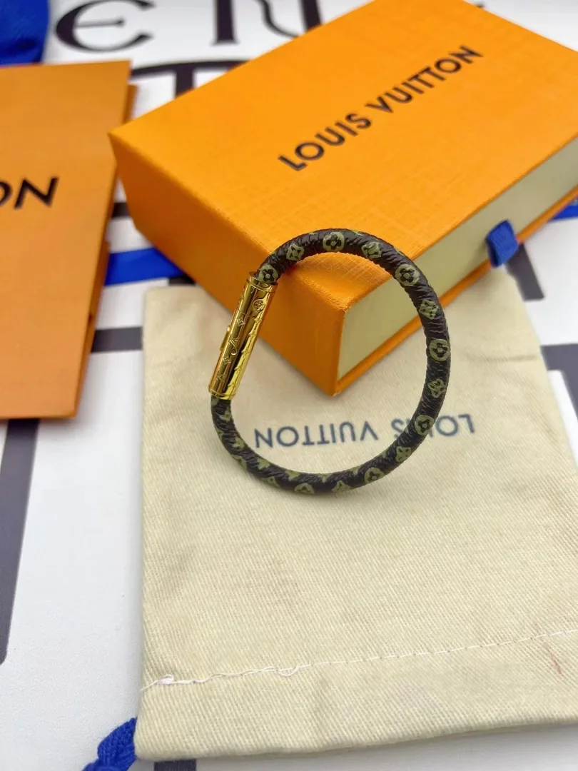 Louis Vuitton Monogram Leather Cord Bracelet — Photo 5