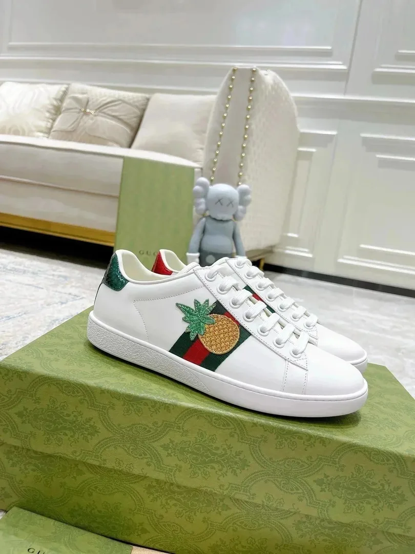 Gucci Ace Louis Vuitton Grey White Sneakers — Photo 7