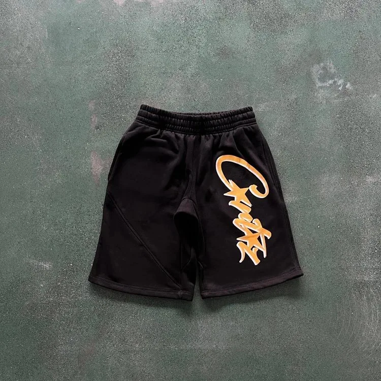 Black Yellow Star Shorts