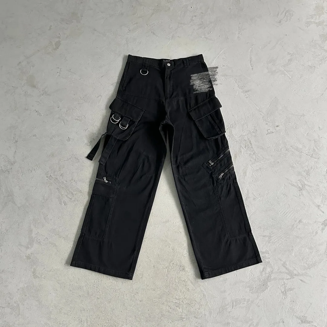 Broken Planet Washed Black Cargo Pants