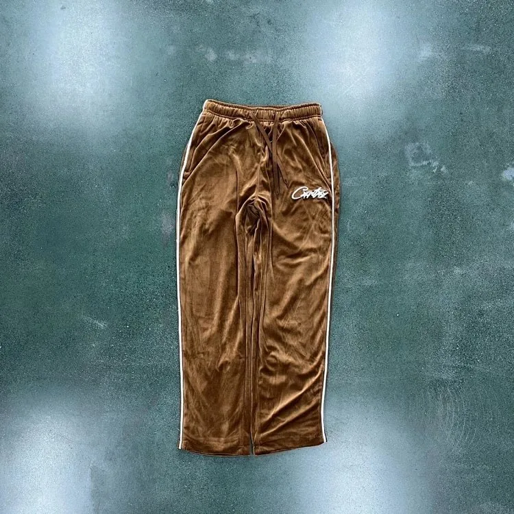 Brown Velvet Sweatpants