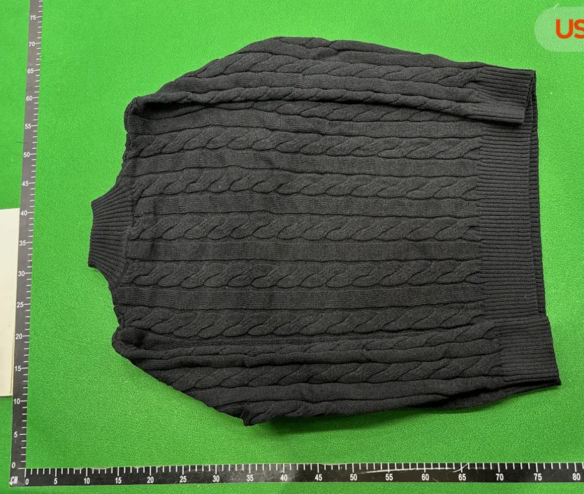 Half-Zip Cable Knit Sweater — QC