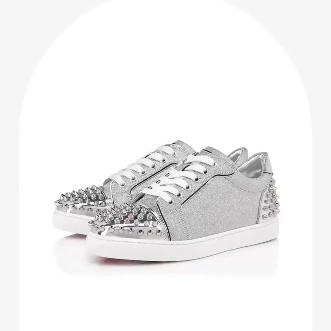 Christian Louboutin White Studded Skate Shoes — QC