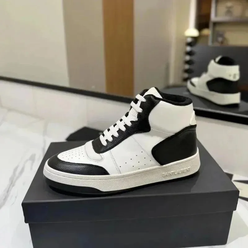 Saint Laurent White Lace-Up Runners — QC