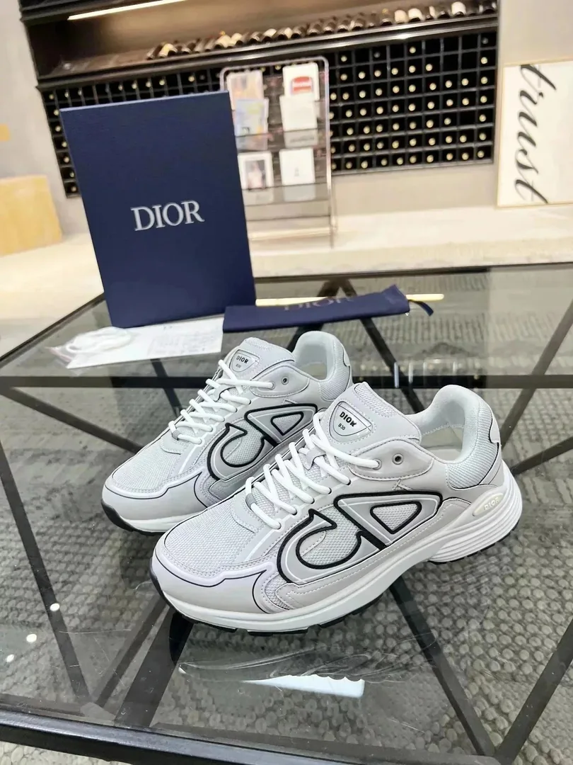 Dior B30 Grey Lace-Up Trainers — Photo 3
