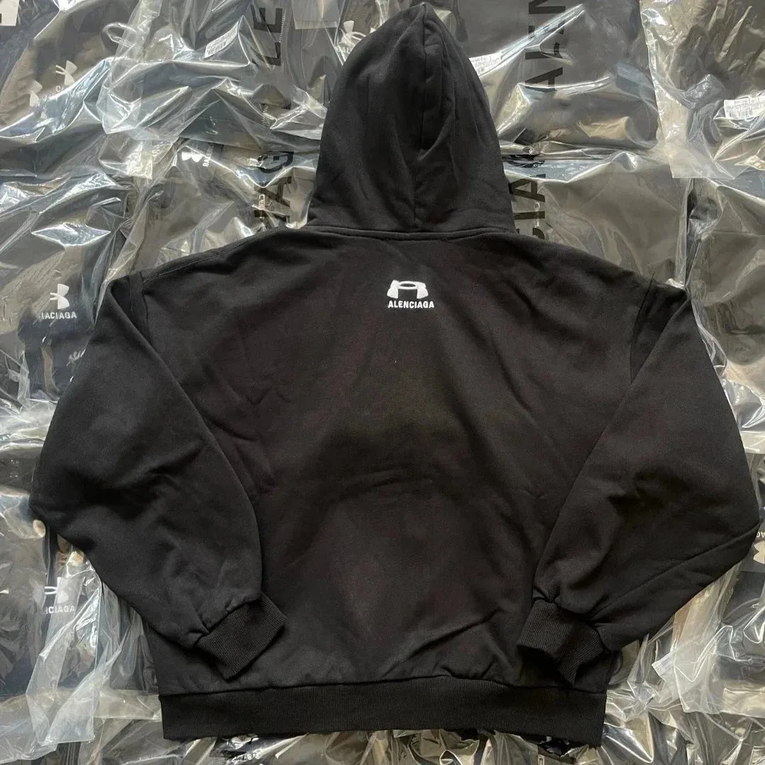 Embroidered Oversized Zip Hoodie — Photo 2