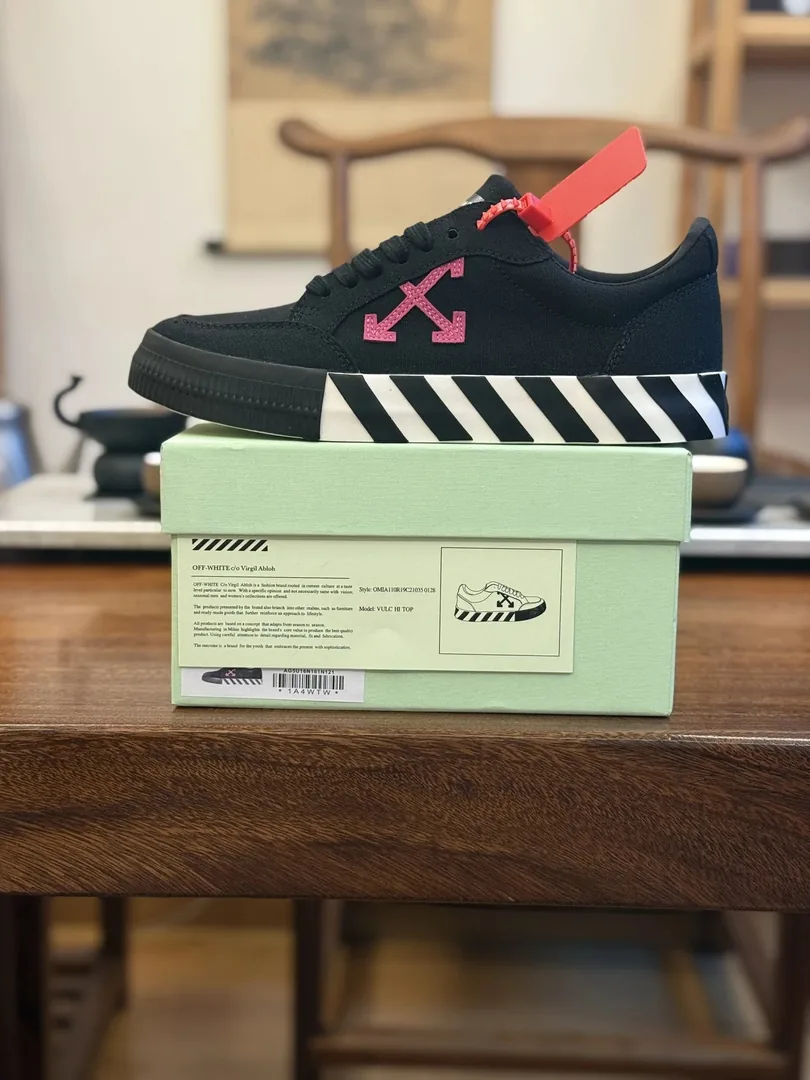 Off-White Vulc Low White Green Vulcanized Tops — Photo 6