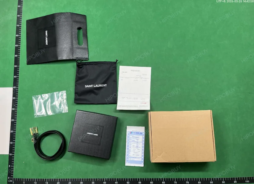 Saint Laurent YSL Logo Buckle Leather Belt — QC