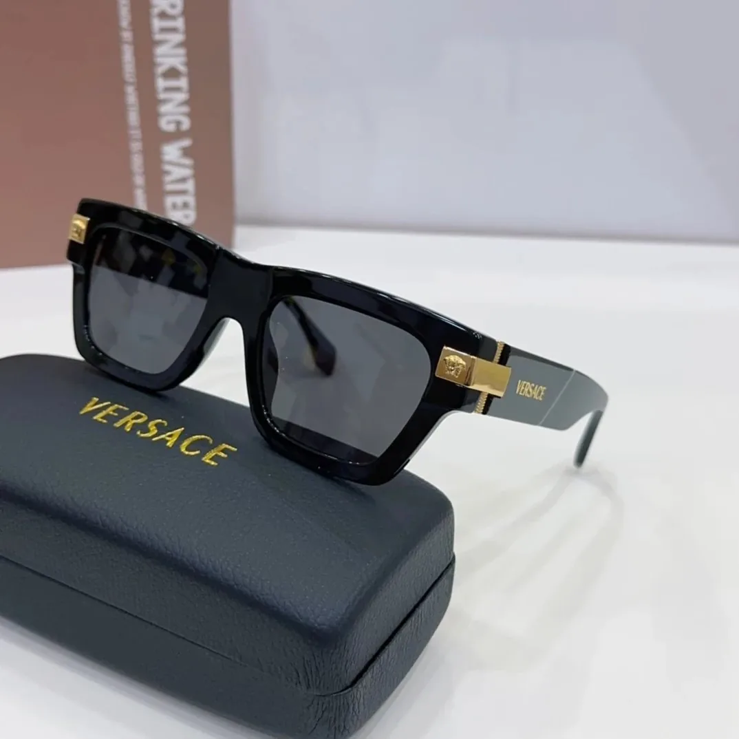 Versace Logo Square Sunglasses Black