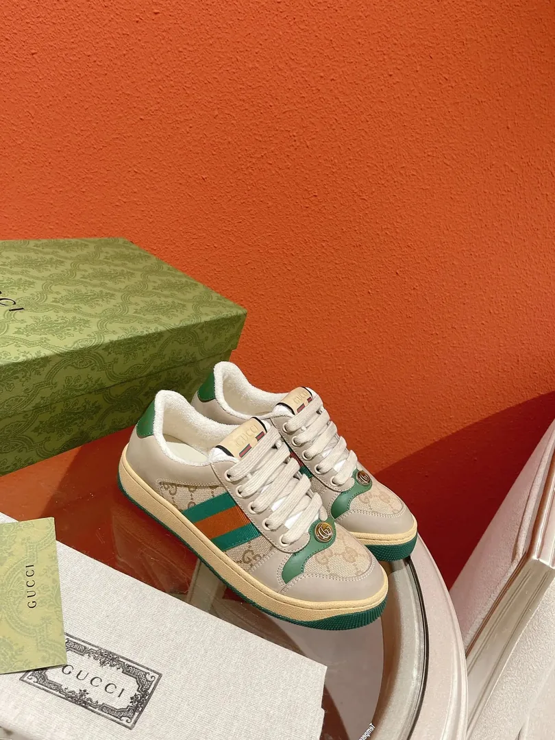 Gucci Screener Beige Low-Top Sneakers — photo 2