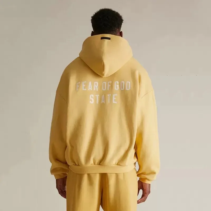 Essentials Embroidered Letter Zip Hoodie — Photo 3