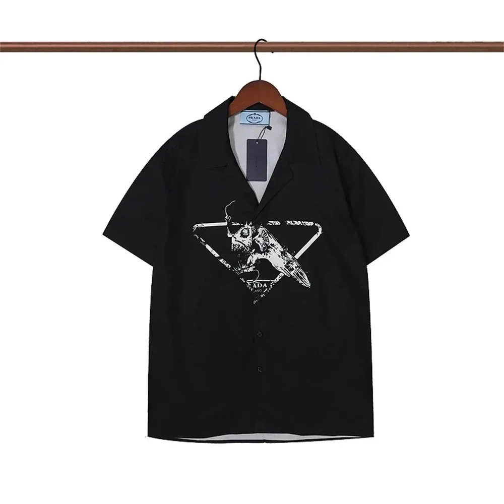Prada Camo Triangle Logo Short Sleeve Shirt — Photo 9