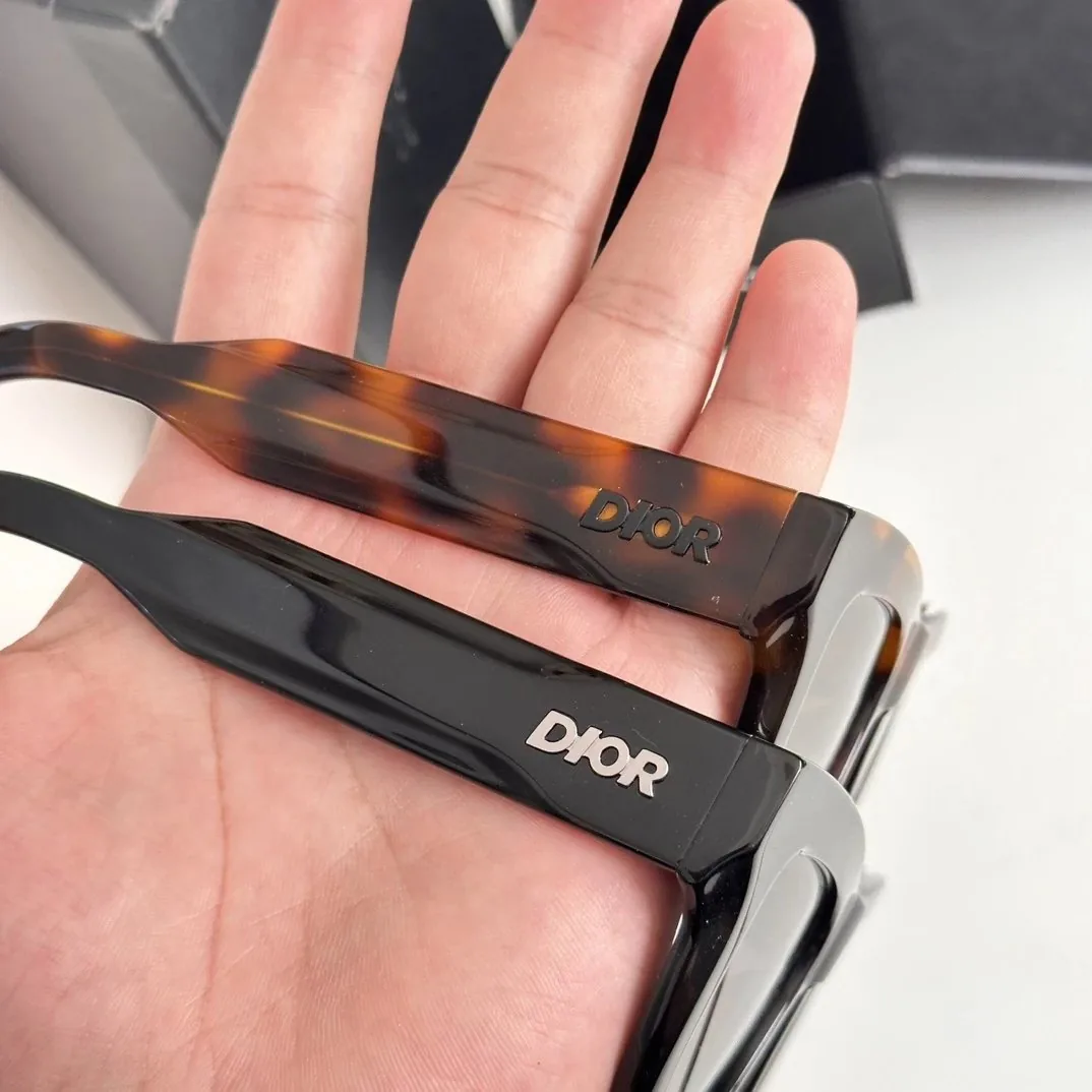 Dior Logo Square Sunglasses Black — QC