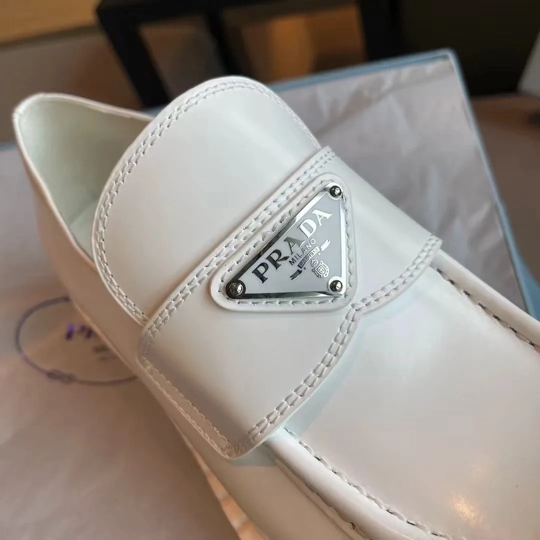Prada Monolith White Black Leather Sneakers — photo 12