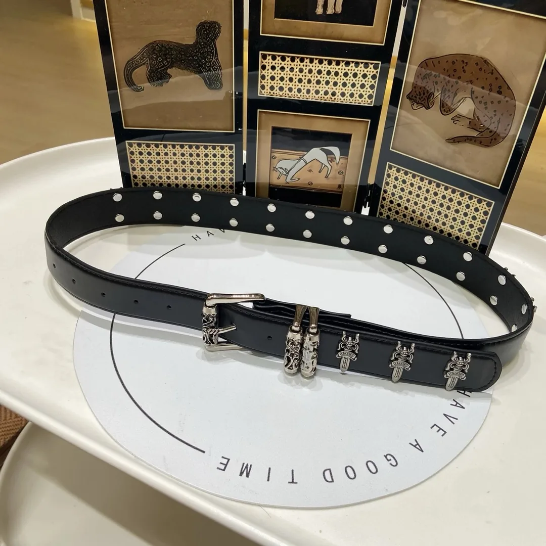 Chrome Hearts Black Leather Belt — photo 4