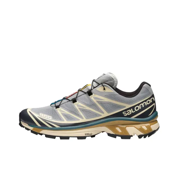 Salomon XT-6 Grey Lace-Up Sneakers — QC