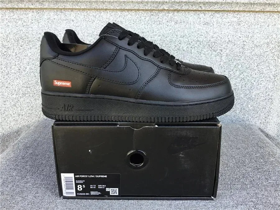 Nike Air Force 1 Black Skate Shoes — QC