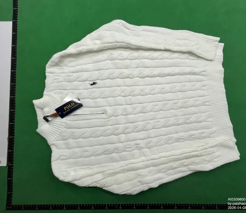 Half-Zip Cable Knit Sweater — QC