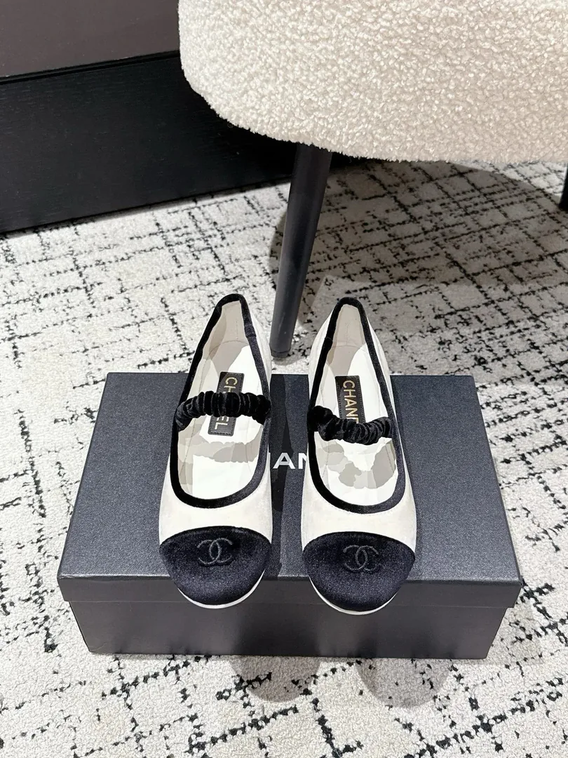 Chanel Mary Jane Flats Pink White — photo 4