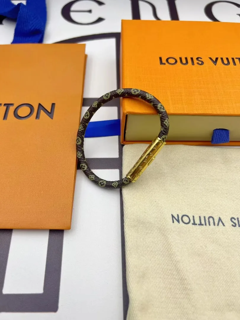Louis Vuitton Monogram Leather Cord Bracelet — Photo 4