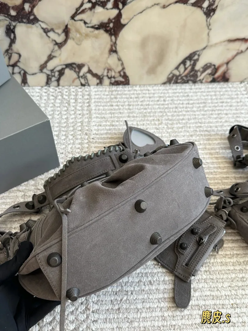 Balenciaga Le Cagole Suede Shoulder Bag — QC