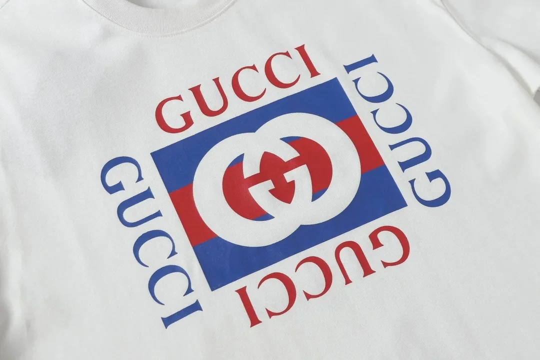 Cotton Crewneck Letter Print T-Shirt — Photo 4