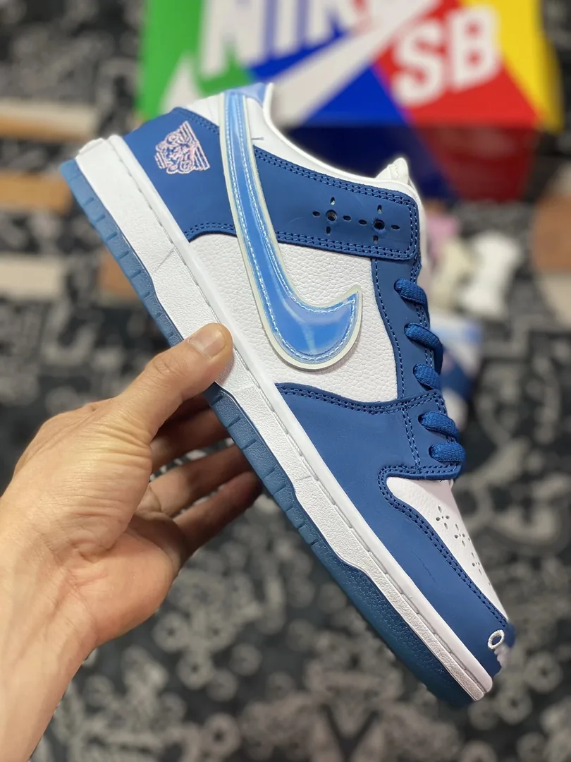 Nike SB Dunk Low White Perforated Skate Shoes — photo 6