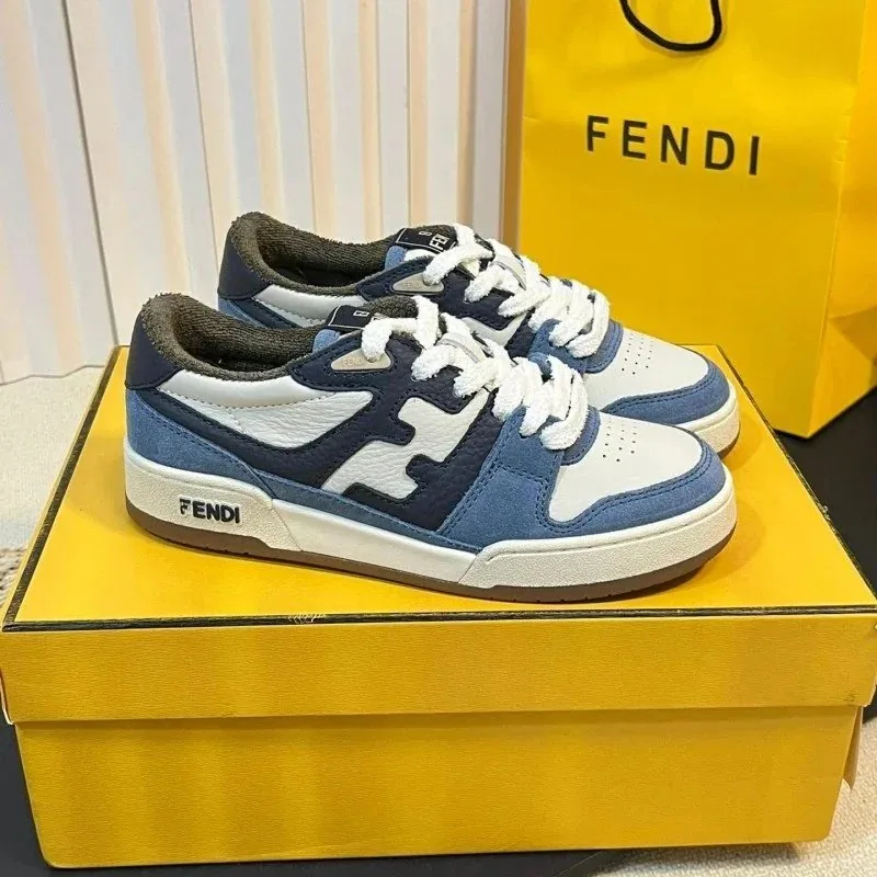 Fendi Match Brown Low-Top Trainers — QC