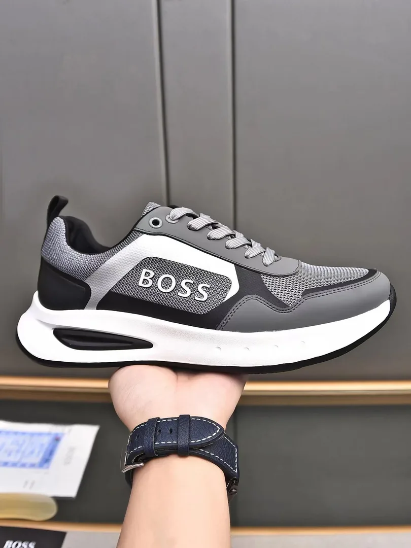 Boss Navy Suede BS Low-Tops — photo 4